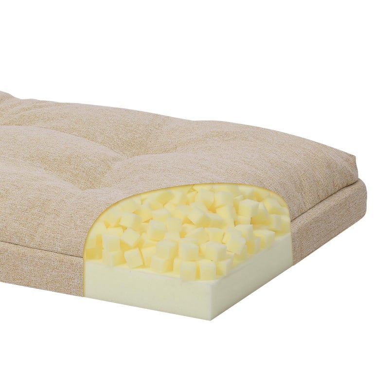 baibu 36 Inch Dual-Layer Patent Design Memory Foam Bench Cushion, Non-Slip Indoor Bench Cushion Standard Size Foam Pad with Machine Washable Cover (Beige, 36x15x3in) - Image 1